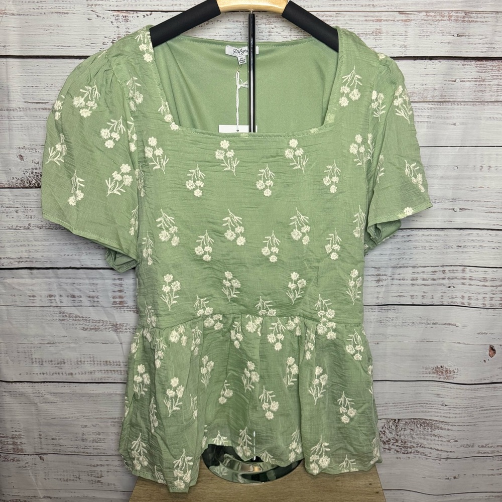 Polagram Sage Floral Blouse (0301)